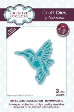 sue wilson craft die triple layer hummingbird