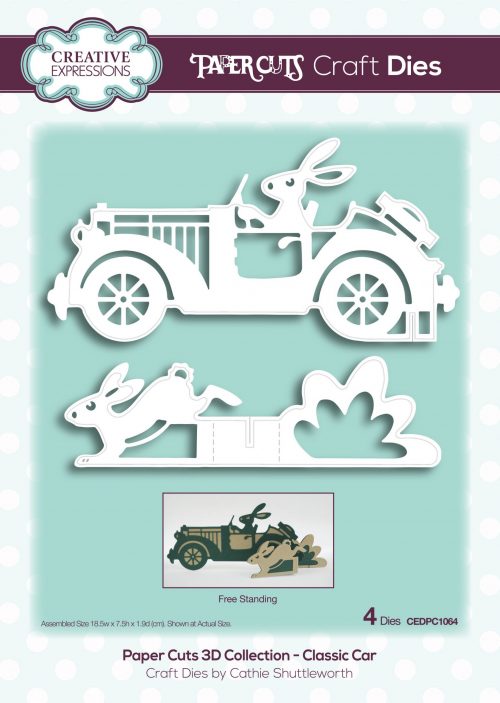 papercuts craft die 3d classic car