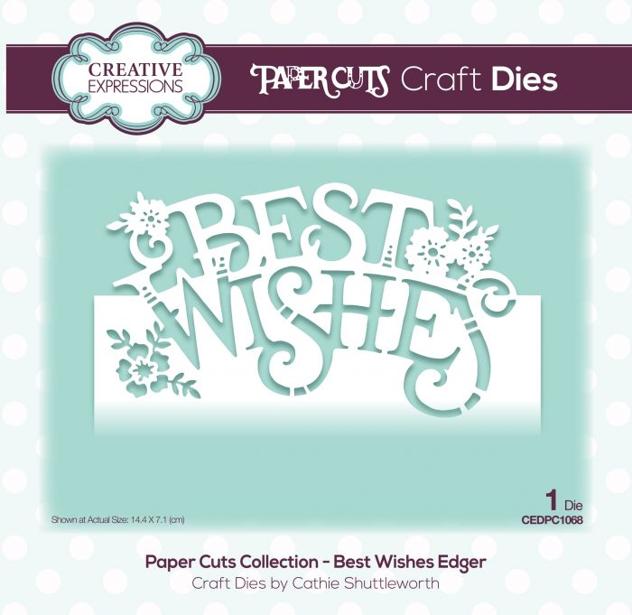 papercuts craft die best wishes edger