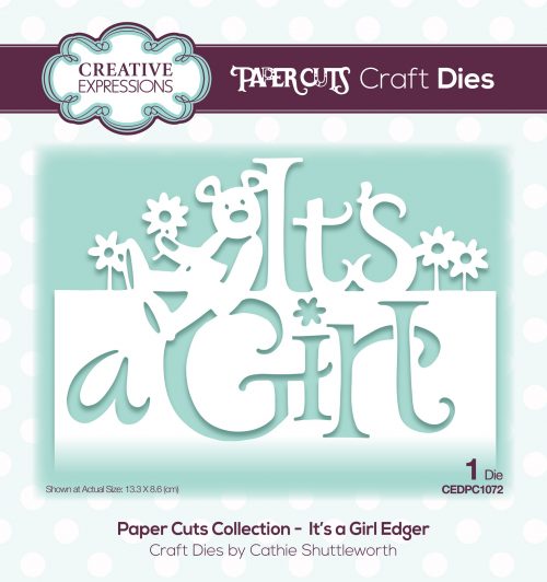 papercuts craft die it's a girl edger