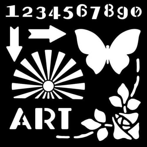 Woodware 6" x 6" Stencil Art Deco Elements