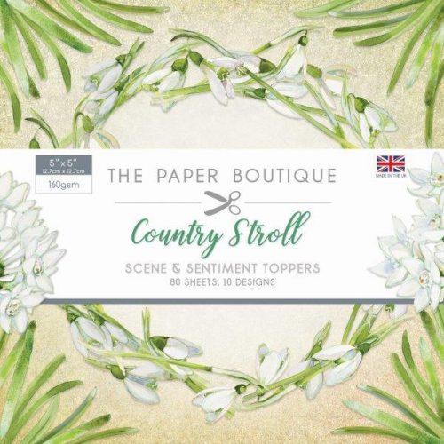 the paper boutique country stroll 5x5 sentiments paper pad