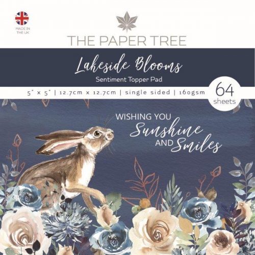 the paper tree lakeside blooms 5x5 sentiment pad