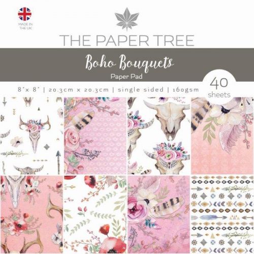 the paper tree boho bouquets 8x8 paper pad