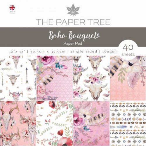 the paper tree boho bouquets 12x12 paper pad