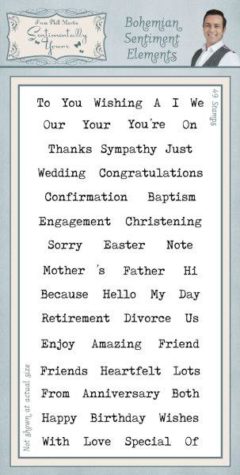 sentimentally yours bohemian sentiments elements DL stamp