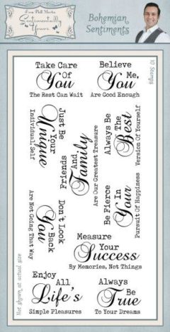 sentimentally yours bohemian sentiments DL stamp