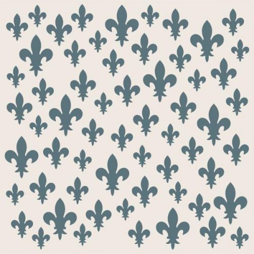 Sentimentally Yours Scattered Fleur De Lis 8 x 8 Stencil