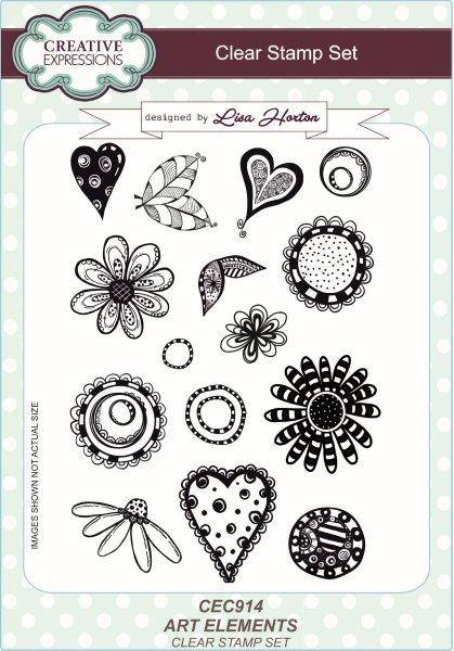 lisa horton a5 stamp set art elements