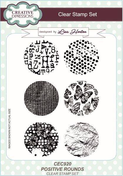 lisa horton a5 stamp set positive rounds