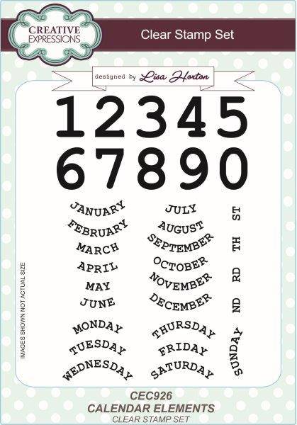 lisa horton stamp set calendar elements