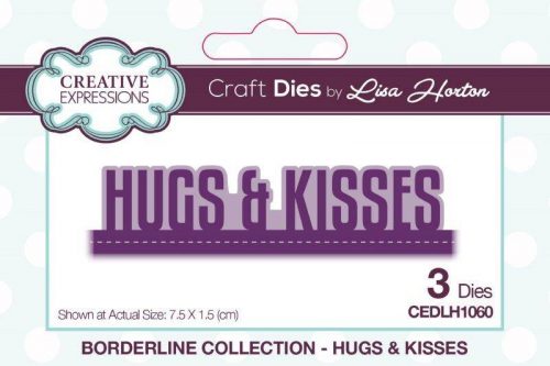 lisa horton craft dies borderline collection hugs and kisses