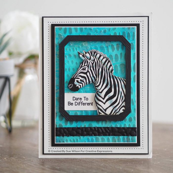 safari zebra stamp and die